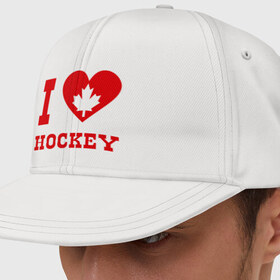 Кепка снепбек с прямым козырьком с принтом Я люблю канадский хоккей. в Санкт-Петербурге, хлопок 100% |  | hockey | i love hochey | канада | кленовые листья | спорт | хоккей | я люблю хоккей