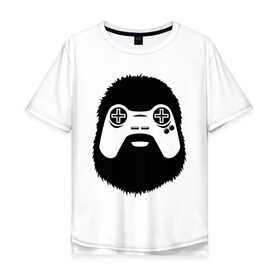 Мужская футболка хлопок Oversize с принтом Геймер в Санкт-Петербурге, 100% хлопок | свободный крой, круглый ворот, “спинка” длиннее передней части | joystick | видеоигры | джойстик | игры