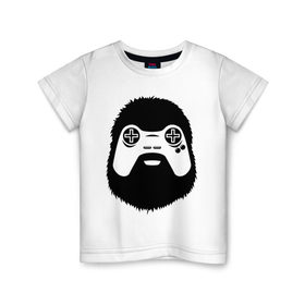 Детская футболка хлопок с принтом Геймер в Санкт-Петербурге, 100% хлопок | круглый вырез горловины, полуприлегающий силуэт, длина до линии бедер | joystick | видеоигры | джойстик | игры