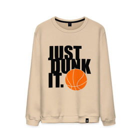 Мужской свитшот хлопок с принтом Just dunk it. в Санкт-Петербурге, 100% хлопок |  | just dunk | just dunk it | nba | баскетбол | баскетбольный мяч | мяч dunk | нба