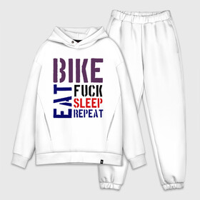 Мужской костюм хлопок OVERSIZE с принтом Bike eat sleep repeat в Санкт-Петербурге,  |  | bicycle | bike | bike eat sleep repeat | eat | repeat | sleep | велик | велосипед | велосипедист