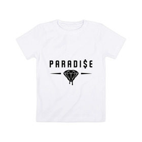 Детская футболка хлопок с принтом Paradise Diamond в Санкт-Петербурге, 100% хлопок | круглый вырез горловины, полуприлегающий силуэт, длина до линии бедер | swag | алмаз | бриллиант | драгоценности | камень | сваг | свэг