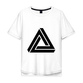 Мужская футболка хлопок Oversize с принтом Triangle Visual Illusion в Санкт-Петербурге, 100% хлопок | свободный крой, круглый ворот, “спинка” длиннее передней части | swag | swag style | иллюзия | одежда сваг | сваг | сваг стиль | свег | свог | свэг | треугольник