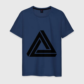 Мужская футболка хлопок с принтом Triangle Visual Illusion в Санкт-Петербурге, 100% хлопок | прямой крой, круглый вырез горловины, длина до линии бедер, слегка спущенное плечо. | swag | swag style | иллюзия | одежда сваг | сваг | сваг стиль | свег | свог | свэг | треугольник
