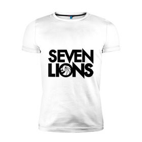 Мужская футболка премиум с принтом 7 Lions в Санкт-Петербурге, 92% хлопок, 8% лайкра | приталенный силуэт, круглый вырез ворота, длина до линии бедра, короткий рукав | seven lions | лев | львы | семь | семь львов
