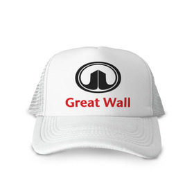 Кепка тракер с сеткой с принтом Great Wall logo в Санкт-Петербурге, трикотажное полотно; задняя часть — сетка | длинный козырек, универсальный размер, пластиковая застежка | great wall | greatwall | автобренды | автолюбителям | бренд | для автовладельцев | для автолюбителей | лого | логотип