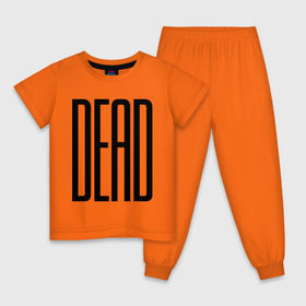 Детская пижама хлопок с принтом Long Dead в Санкт-Петербурге, 100% хлопок |  брюки и футболка прямого кроя, без карманов, на брюках мягкая резинка на поясе и по низу штанин
 | dead | swag | swag style | дохлый | дэд | мертвый | сваг | свег | свэг | умерший