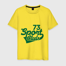 Мужская футболка хлопок с принтом Sport club в Санкт-Петербурге, 100% хлопок | прямой крой, круглый вырез горловины, длина до линии бедер, слегка спущенное плечо. | 