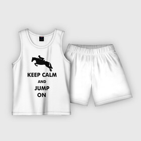 Детская пижама с шортами хлопок с принтом Keep Calm   конный спорт   лошади в Санкт-Петербурге,  |  | keep calm | конный | лошади