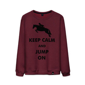 Мужской свитшот хлопок с принтом Keep Calm - конный спорт - лошади в Санкт-Петербурге, 100% хлопок |  | Тематика изображения на принте: keep calm | конный | лошади