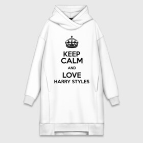 Платье-худи хлопок с принтом Keep calm and love Harry Styles в Санкт-Петербурге,  |  | 1d | harry styles | keep calm | music | one direction | гарри стайлс
