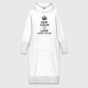 Платье удлиненное хлопок с принтом Keep calm and love Harry Styles в Санкт-Петербурге,  |  | 1d | harry styles | keep calm | music | one direction | гарри стайлс