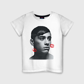 Детская футболка хлопок с принтом Zayn Malik в Санкт-Петербурге, 100% хлопок | круглый вырез горловины, полуприлегающий силуэт, длина до линии бедер | 1d | keep calm | kiss | music | one direction | zayn malik | зейн малик | поцелуй