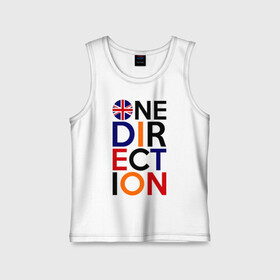 Детская майка хлопок с принтом One direction в Санкт-Петербурге,  |  | 1d | british flag | i love one direction | keep calm | music | one direction | британский флаг