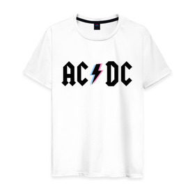Мужская футболка хлопок с принтом ACDC в Санкт-Петербурге, 100% хлопок | прямой крой, круглый вырез горловины, длина до линии бедер, слегка спущенное плечо. | acdc | rock | блюз рок | рок | рок группа | рок н ролл | хард рок | эйсидиси