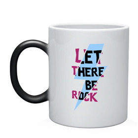 Кружка хамелеон с принтом Let there be rock в Санкт-Петербурге, керамика | меняет цвет при нагревании, емкость 330 мл | acdc | rock | блюз рок | рок | рок группа | рок н ролл | хард рок | эйсидиси