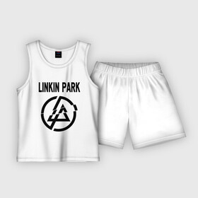 Детская пижама с шортами хлопок с принтом Linkin Park в Санкт-Петербурге,  |  | linkin park | rock | альтернативный метал | альтернативный рок | линкин парк | ню метал | рок | рэпкор | электроник рок