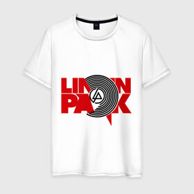 Мужская футболка хлопок с принтом Linkin Park в Санкт-Петербурге, 100% хлопок | прямой крой, круглый вырез горловины, длина до линии бедер, слегка спущенное плечо. | linkin park | rock | альтернативный метал | альтернативный рок | линкин парк | ню метал | рок | рэпкор | электроник рок