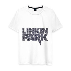 Мужская футболка хлопок с принтом Linkin Park в Санкт-Петербурге, 100% хлопок | прямой крой, круглый вырез горловины, длина до линии бедер, слегка спущенное плечо. | Тематика изображения на принте: linkin park | rock | альтернативный метал | альтернативный рок | линкин парк | ню метал | рок | рэпкор | электроник рок