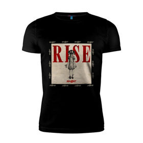Мужская футболка премиум с принтом Rise skillet в Санкт-Петербурге, 92% хлопок, 8% лайкра | приталенный силуэт, круглый вырез ворота, длина до линии бедра, короткий рукав | rise | skillet | toplanding | альтернативный рок | лого | логотип | рок | рок группа | рок группы | симфонический рок | христианский рок