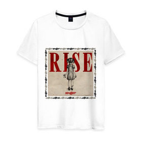 Мужская футболка хлопок с принтом Rise skillet в Санкт-Петербурге, 100% хлопок | прямой крой, круглый вырез горловины, длина до линии бедер, слегка спущенное плечо. | rise | skillet | toplanding | альтернативный рок | лого | логотип | рок | рок группа | рок группы | симфонический рок | христианский рок
