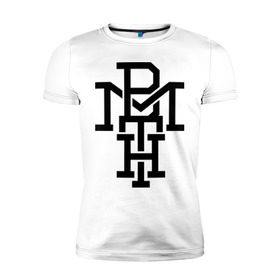 Мужская футболка премиум с принтом BMTH в Санкт-Петербурге, 92% хлопок, 8% лайкра | приталенный силуэт, круглый вырез ворота, длина до линии бедра, короткий рукав | bmth | bring me the horizon | hardcore | kubana 2014 | rock | дэткор | музыка | рок | рок группы