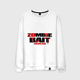 Мужской свитшот хлопок с принтом Zombie bait в Санкт-Петербурге, 100% хлопок |  | зомби