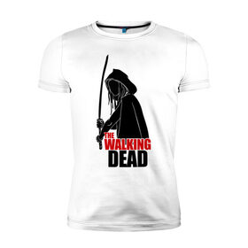 Мужская футболка премиум с принтом The walking dead в Санкт-Петербурге, 92% хлопок, 8% лайкра | приталенный силуэт, круглый вырез ворота, длина до линии бедра, короткий рукав | 