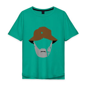 Мужская футболка хлопок Oversize с принтом Владелец фермы в Санкт-Петербурге, 100% хлопок | свободный крой, круглый ворот, “спинка” длиннее передней части | борода | зомби