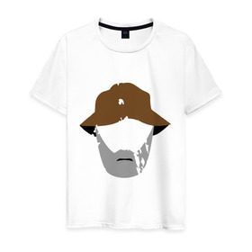 Мужская футболка хлопок с принтом Владелец фермы в Санкт-Петербурге, 100% хлопок | прямой крой, круглый вырез горловины, длина до линии бедер, слегка спущенное плечо. | борода | зомби