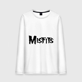 Мужской лонгслив хлопок с принтом Misfits logo в Санкт-Петербурге, 100% хлопок |  | misfits