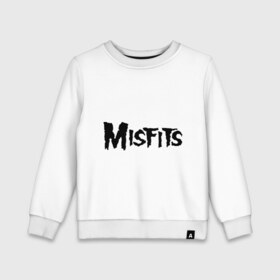 Детский свитшот хлопок с принтом Misfits logo в Санкт-Петербурге, 100% хлопок | круглый вырез горловины, эластичные манжеты, пояс и воротник | misfits