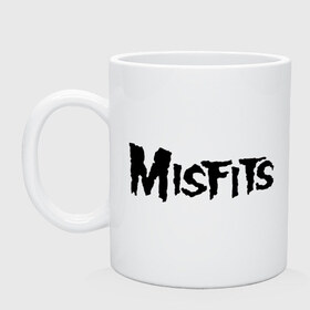 Кружка с принтом Misfits logo в Санкт-Петербурге, керамика | объем — 330 мл, диаметр — 80 мм. Принт наносится на бока кружки, можно сделать два разных изображения | misfits