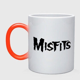 Кружка хамелеон с принтом Misfits logo в Санкт-Петербурге, керамика | меняет цвет при нагревании, емкость 330 мл | misfits