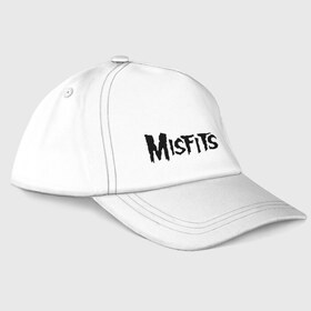 Бейсболка с принтом Misfits logo в Санкт-Петербурге, 100% хлопок | классический козырек, металлическая застежка-регулятор размера | misfits