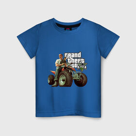 Детская футболка хлопок с принтом GTA V в Санкт-Петербурге, 100% хлопок | круглый вырез горловины, полуприлегающий силуэт, длина до линии бедер | criminal action | games | grand theft auto | gta 5 | race | гта 5 | игры