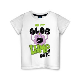 Детская футболка хлопок с принтом Oh my glob в Санкт-Петербурге, 100% хлопок | круглый вырез горловины, полуприлегающий силуэт, длина до линии бедер | пупырка