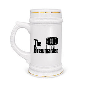 Кружка пивная с принтом The brewmaster (пивовар) в Санкт-Петербурге,  керамика (Материал выдерживает высокую температуру, стоит избегать резкого перепада температур) |  объем 630 мл | крестный отец | парордия | прикол