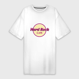 Платье-футболка хлопок с принтом Hard rock в Санкт-Петербурге,  |  | hard rock cafe | pock | музыка | рок | рок кафе