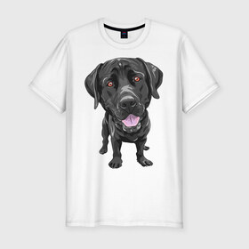 Мужская футболка премиум с принтом Обожаю собак в Санкт-Петербурге, 92% хлопок, 8% лайкра | приталенный силуэт, круглый вырез ворота, длина до линии бедра, короткий рукав | люблю собак | обожаю собак | пес | песик | псина | собака | собачка