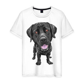 Мужская футболка хлопок с принтом Обожаю собак в Санкт-Петербурге, 100% хлопок | прямой крой, круглый вырез горловины, длина до линии бедер, слегка спущенное плечо. | люблю собак | обожаю собак | пес | песик | псина | собака | собачка