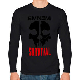 Мужской лонгслив хлопок с принтом Eminem - Survival в Санкт-Петербурге, 100% хлопок |  | eminem   survival | gangsta | gansta | hip | hip hop | hop | media | rap | survival выживание | еп | рэп | рэпчина | хип | хип хоп | хоп | эминем