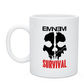 Кружка с принтом Eminem - Survival в Санкт-Петербурге, керамика | объем — 330 мл, диаметр — 80 мм. Принт наносится на бока кружки, можно сделать два разных изображения | eminem   survival | gangsta | gansta | hip | hip hop | hop | media | rap | survival выживание | еп | рэп | рэпчина | хип | хип хоп | хоп | эминем