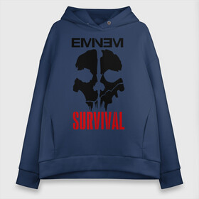 Женское худи Oversize хлопок с принтом Eminem - Survival в Санкт-Петербурге, френч-терри — 70% хлопок, 30% полиэстер. Мягкий теплый начес внутри —100% хлопок | боковые карманы, эластичные манжеты и нижняя кромка, капюшон на магнитной кнопке | eminem   survival | gangsta | gansta | hip | hip hop | hop | media | rap | survival выживание | еп | рэп | рэпчина | хип | хип хоп | хоп | эминем