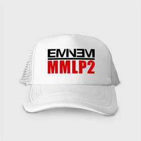Кепка тракер с сеткой с принтом Eminem MMLP2 в Санкт-Петербурге, трикотажное полотно; задняя часть — сетка | длинный козырек, универсальный размер, пластиковая застежка | eminem   survival | eminem mmlp2 | gangsta | gansta | hip | hip hop | hop | rap | survival выживание | еп | рэп | рэпчина | хип | хип хоп | хоп | эминем