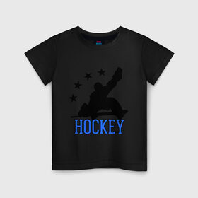 Детская футболка хлопок с принтом Hockey (Хоккей) в Санкт-Петербурге, 100% хлопок | круглый вырез горловины, полуприлегающий силуэт, длина до линии бедер | glow | hockey | hockey glow | russian hockey | болельщик | болельщикам | русский хоккей | светится в темноте | светятся | светящиеся | спорт | спортсмен | фанат | фанатам | хоккеист | хоккей