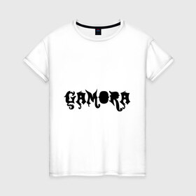 Женская футболка хлопок с принтом Gamora в Санкт-Петербурге, 100% хлопок | прямой крой, круглый вырез горловины, длина до линии бедер, слегка спущенное плечо | gamora | hip hop | гамора | реп | русский реп | русский рэп | рэп | хип хоп