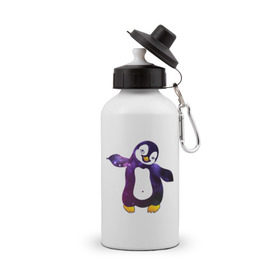 Бутылка спортивная с принтом Пингвин просто космос в Санкт-Петербурге, металл | емкость — 500 мл, в комплекте две пластиковые крышки и карабин для крепления | Тематика изображения на принте: пингвин