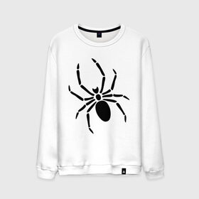 Мужской свитшот хлопок с принтом Страшный паук в Санкт-Петербурге, 100% хлопок |  | насекомые | паук | паук на спине | страшный паук | тарантул
