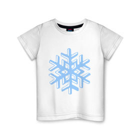 Детская футболка хлопок с принтом Объемная снежинка в Санкт-Петербурге, 100% хлопок | круглый вырез горловины, полуприлегающий силуэт, длина до линии бедер | 2014 | happy | happy new year | new year | santa | год лошади | кристал | лошадь | новый год | объемная снежинка | олень | санта | санта клаус | светиться | снег | снежинка